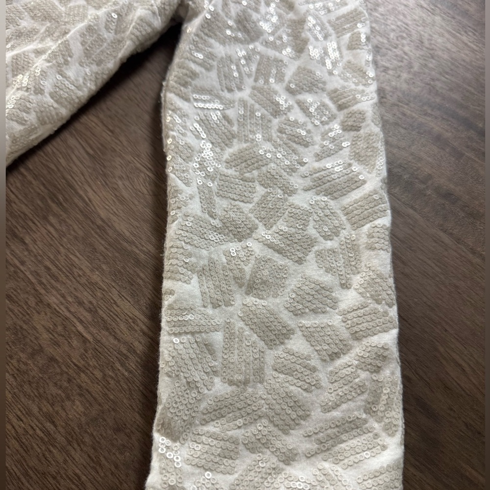 Ella Moss White Matte Sequence, Pattern, Top, Siz… - image 7